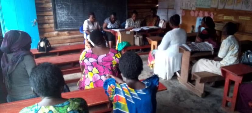 Students participating in vocational training activity